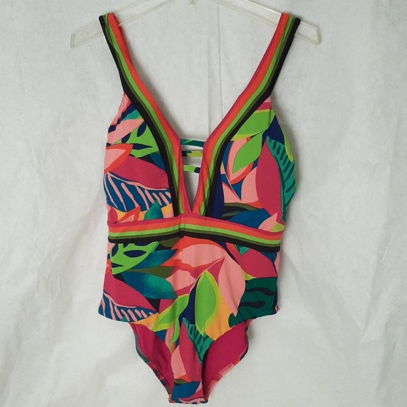 Trina Turk Other - Trina Turk Rainforest Plunge One-Piece Swimsuit Size 14 - NWT Brand New!